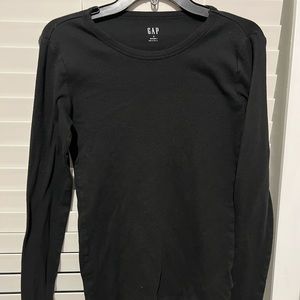 Gap long sleeve top black small